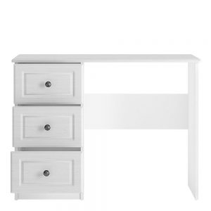 *Hampshire 3 drawer dressing table in white textured MDF and white melamine