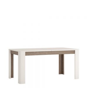 Dining set package Chelsea Living Extending Dining Table + 4 Milan High Back Chair White.