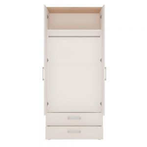 4KIDS 2 door 2 drawer wardrobe with opalino handles