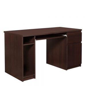 Turtola Twin Pedestal Desk in Dark Mahogany