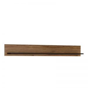 Messina 167cm Wall Shelf With the Walnut and Dark Panel Finish