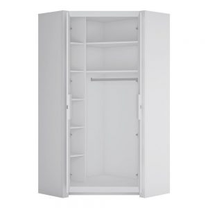 Novi 2 Door Corner Wardrobe in Alpine White