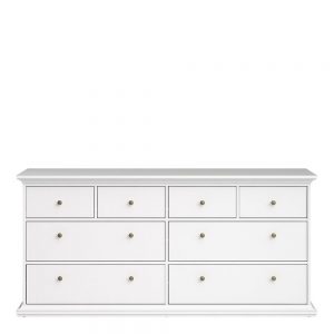 Paris Chest of 8 Drawers in White