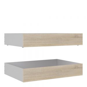 *Naia Set of 2 Underbed Drawers (for Single or Double beds) in Oak