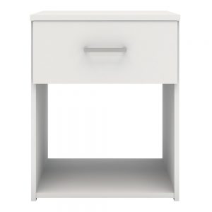 Space Bedside 1 Drawer in White