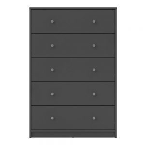 May Chest of 5 Drawers in Grey