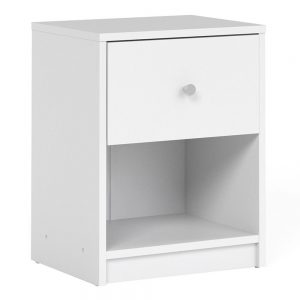 May Bedside 1 Drawer in White