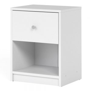 May Bedside 1 Drawer in White