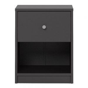 May Bedside 1 Drawer in Black
