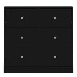 Spring Chest of 3 Drawers in Black