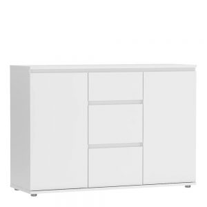 Nova Sideboard – 3 Drawers 2 Doors in White