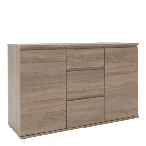 Hova Sideboard 3 Drawers 2 Doors in Truffle Oak