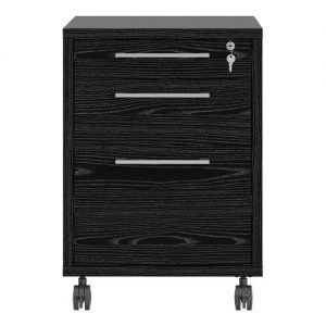 Primo Mobile File Cabinet in Black Woodgrain
