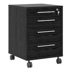 Primo Mobile Cabinet in Black Woodgrain