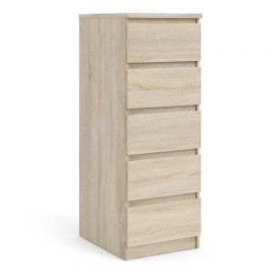 Nola Narrow Chest of 5 Drawers