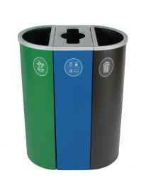SPECTRUM – Triple – Organics-Mobius Loop-Waste – Full-Mixed-Full – Green-Blue-Black