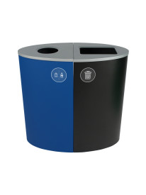 SPECTRUM – Double – Cans & Bottles-Waste – Circle-Full – Blue-Black – 101165