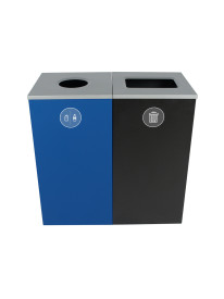 SPECTRUM – Double – Cans & Bottles-Waste – Circle-Full – Blue-Black – 101181