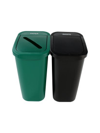 BILLI BOX – Double – 10 G – Paper-Waste – Slot-Swing – Green-Black